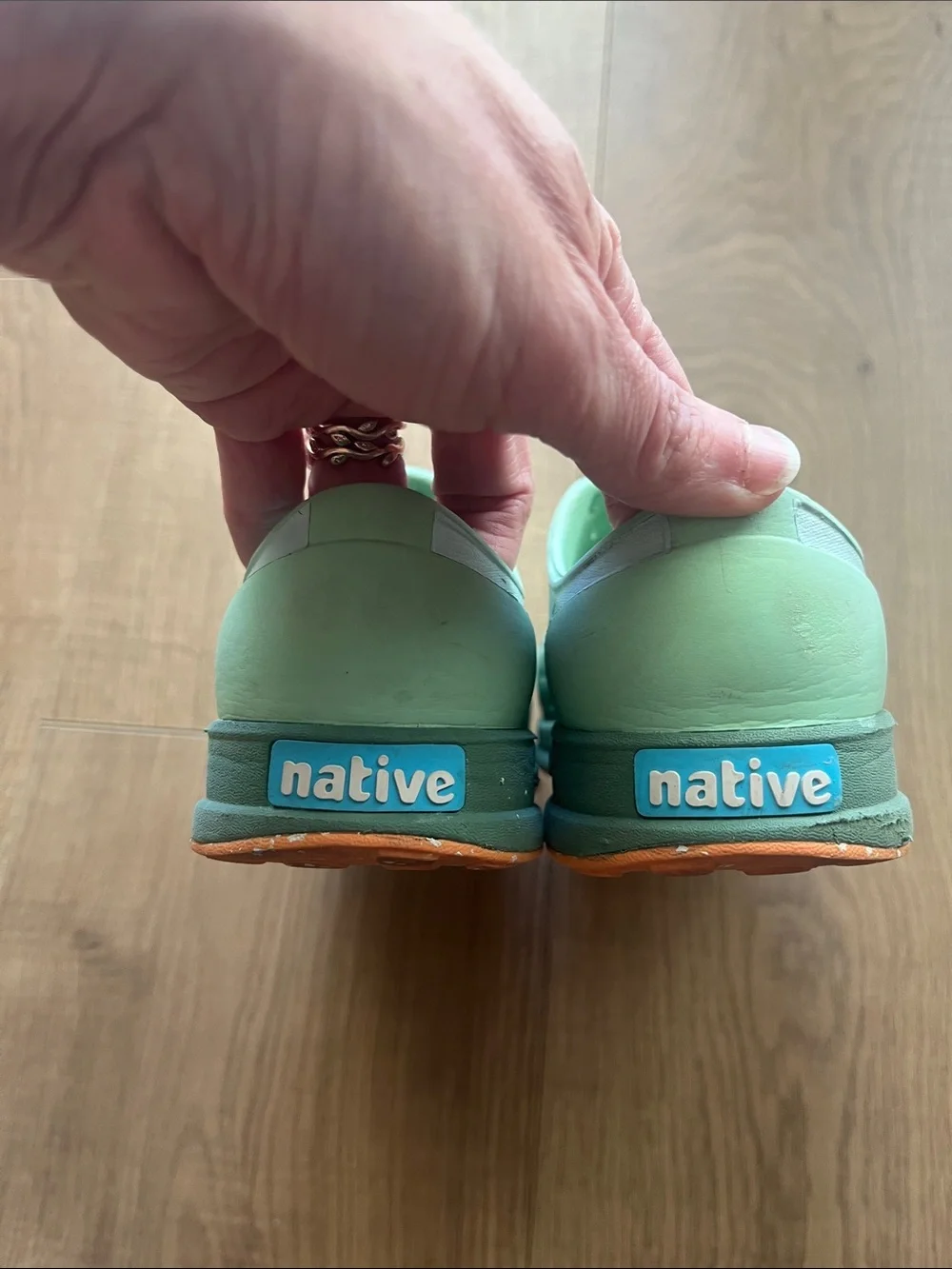 Native Kids Water Shoes in Mint Green